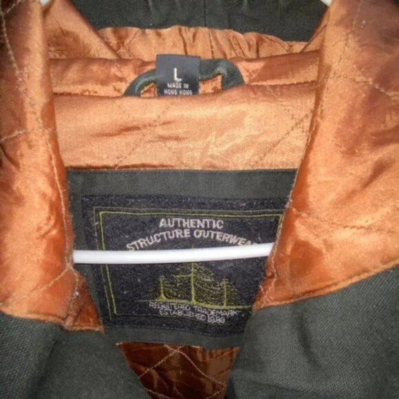 VINTAGE Structure Authentic Outerwear jacket L / XL canvas parka EUC - Picture 3 of 5